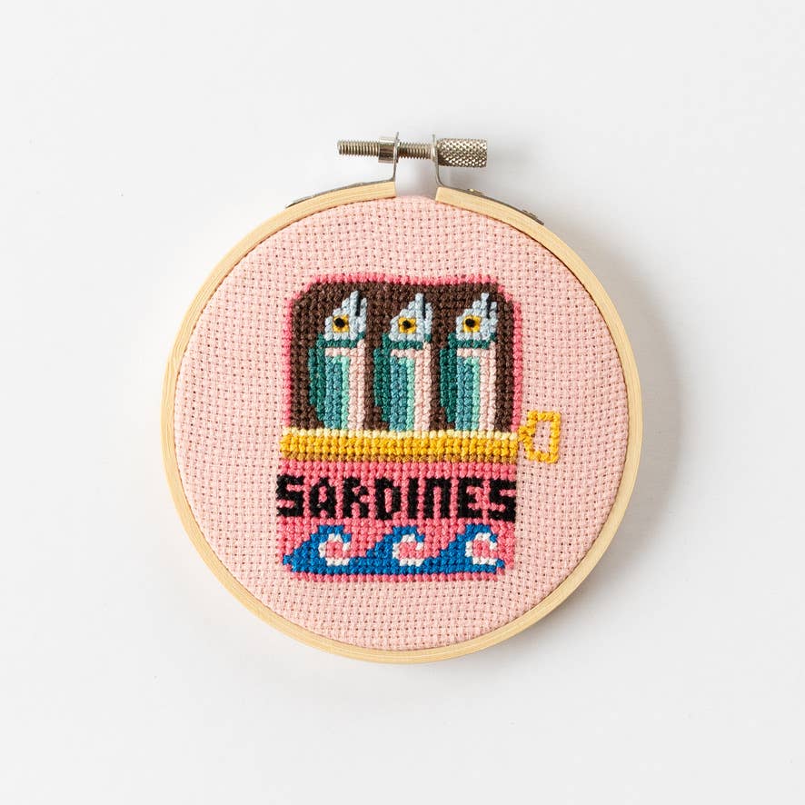 Cross Stitch Kit - Sardines