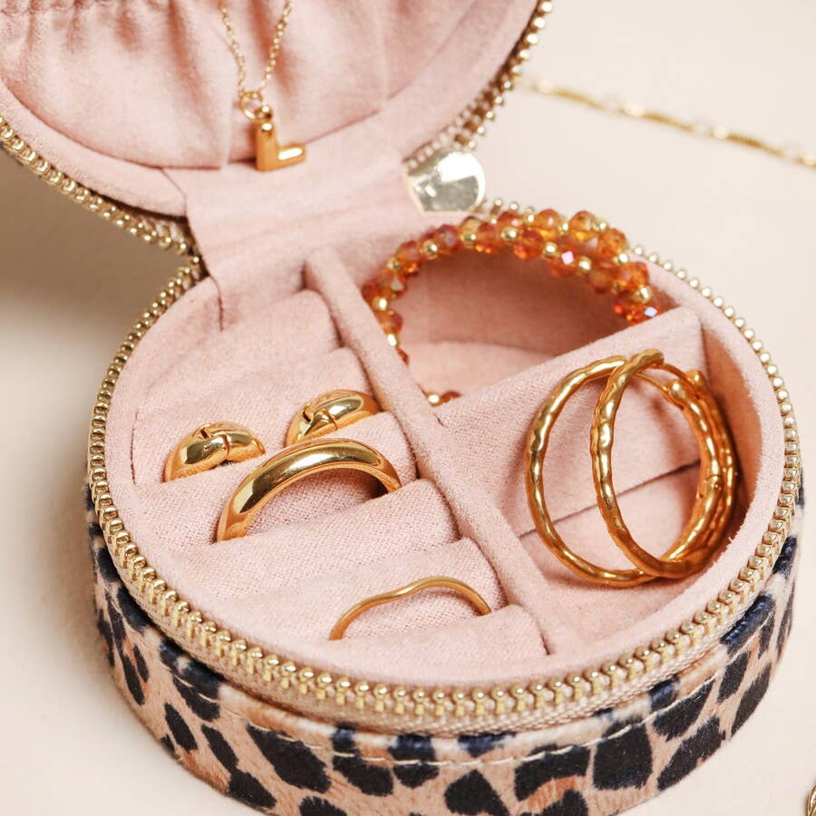 Jewelry Case - Velvet Leopard Print