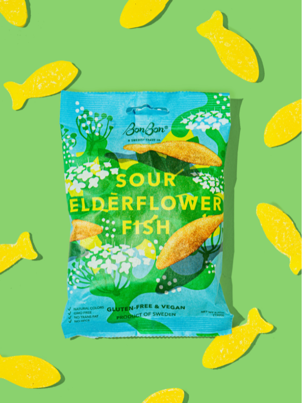 Sour Elderflower Fish - Swedish Candy