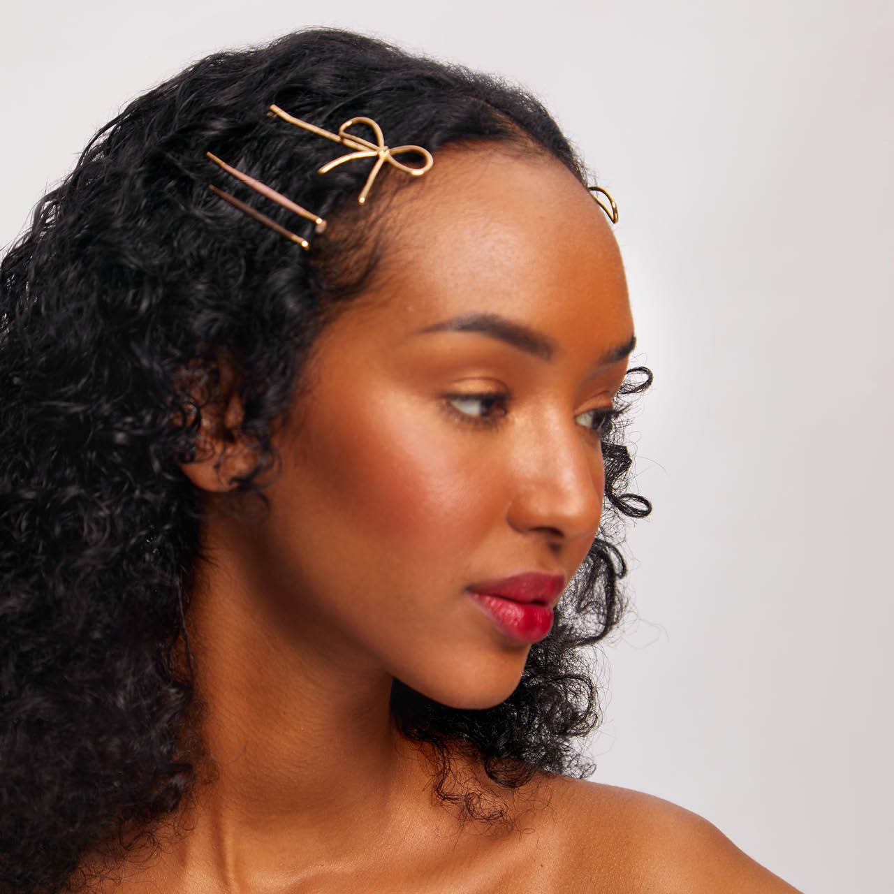 Cloud & Bow Bobby Pins  - 8pc Set
