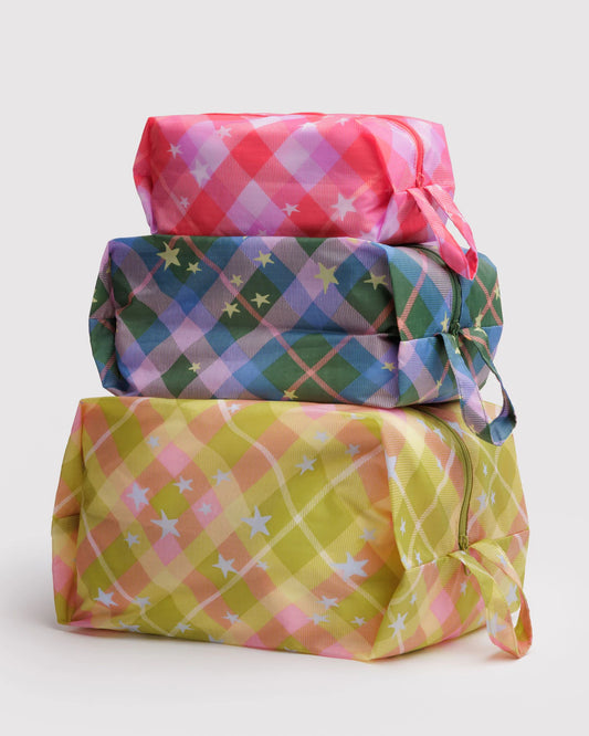 3D Zip Set- Star Plaid