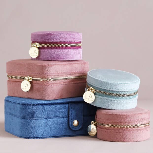 Jewellery Case - Rose Pink Velvet
