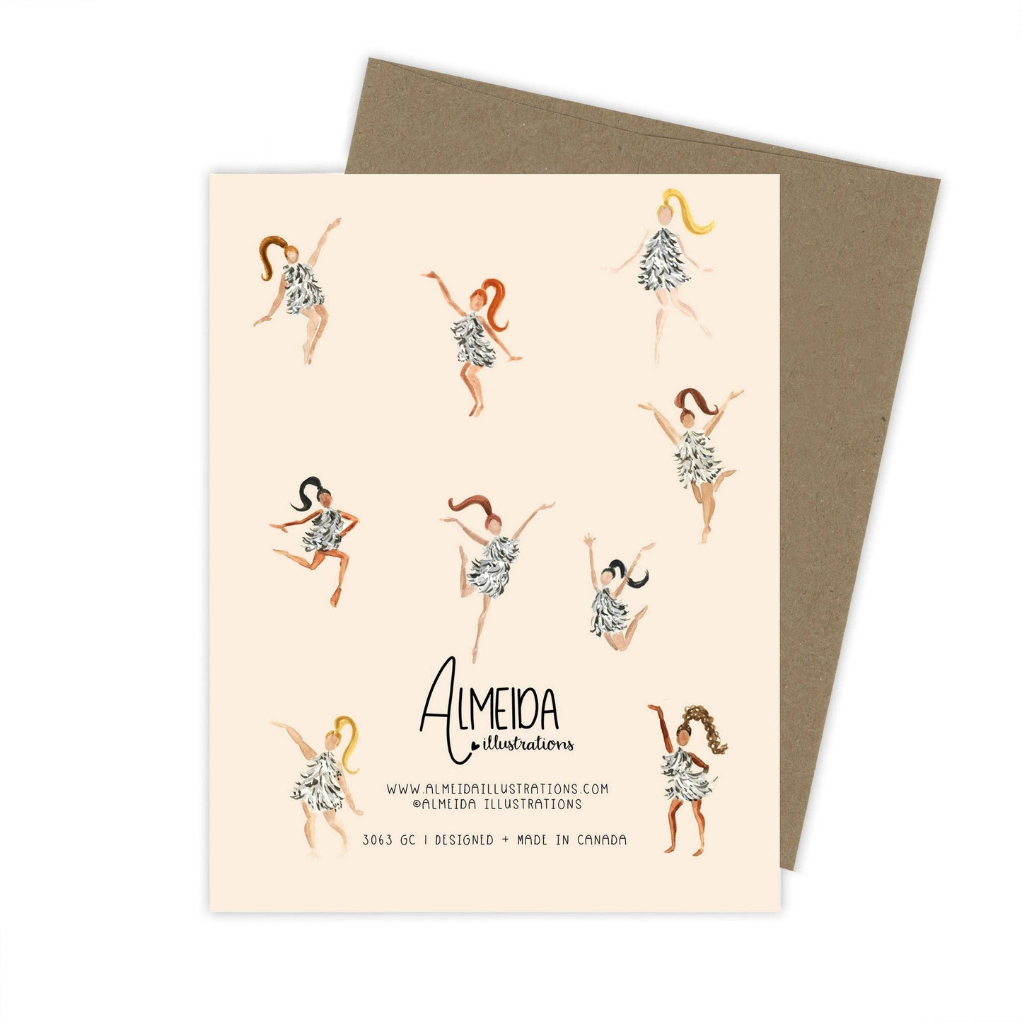 Birthday Disco Girls Card: White