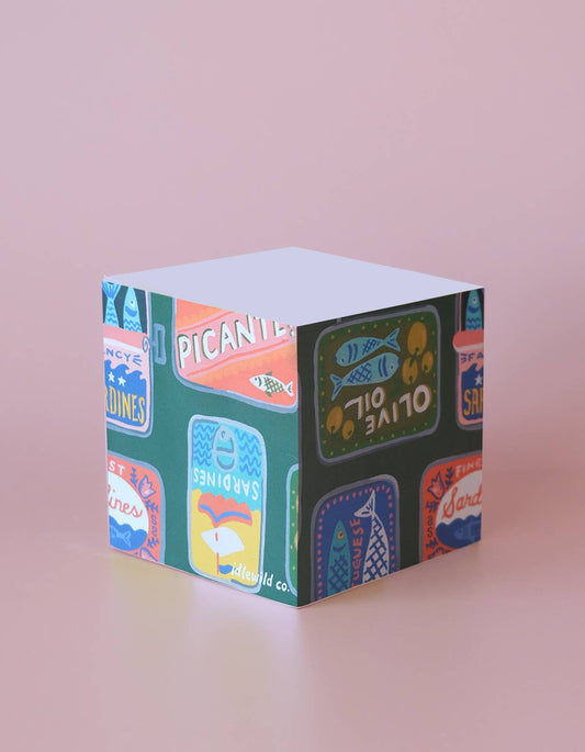 Sticky Note Cube - Tinned Fish