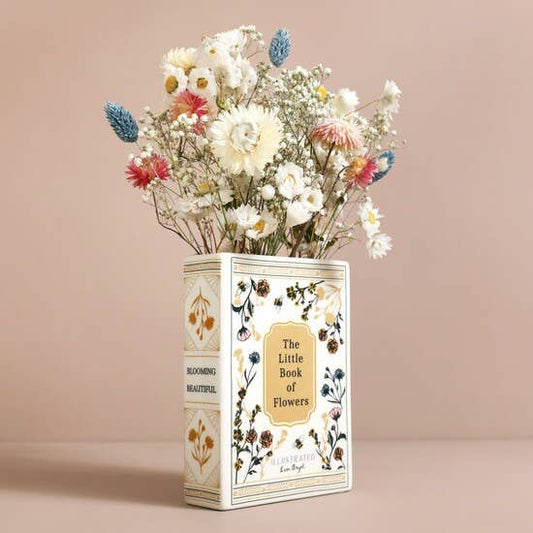 Book of Flowers Book Vase