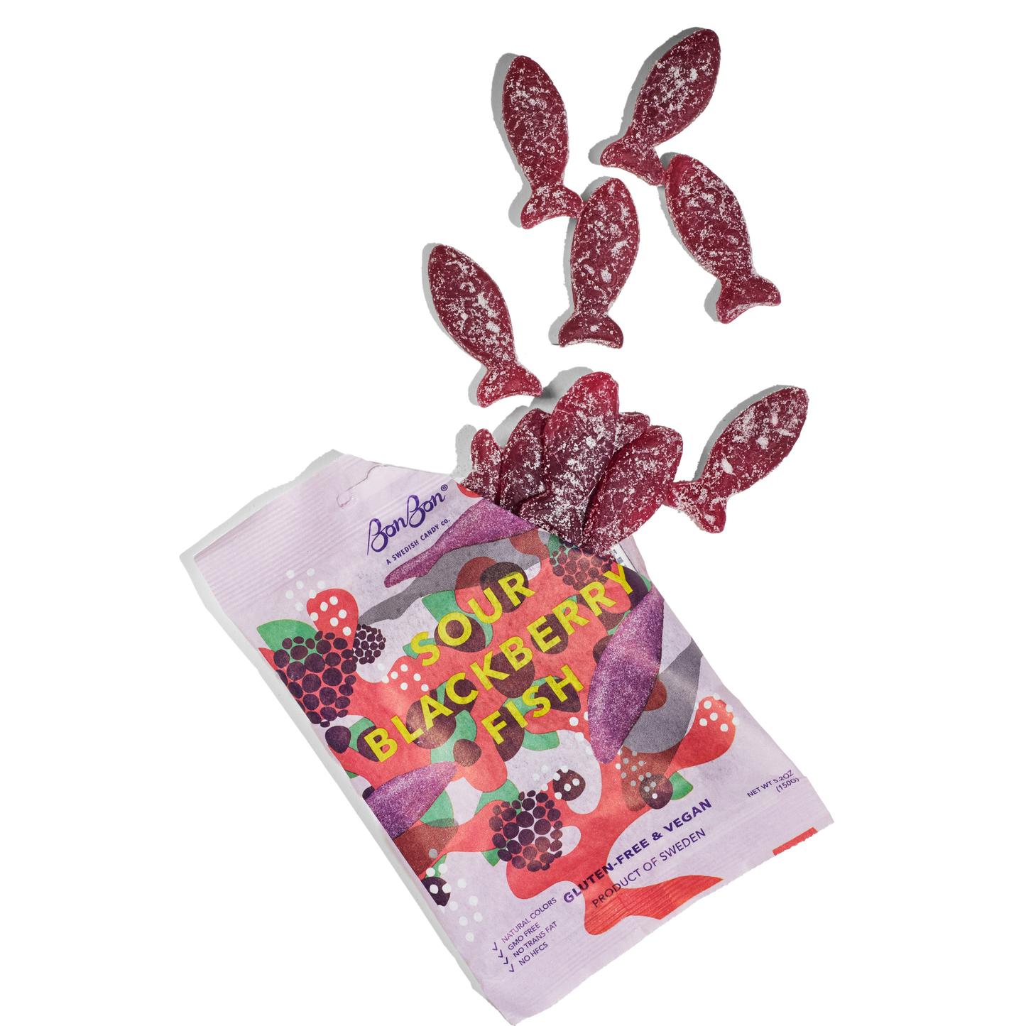 Sour Blackberry Fish - Swedish Candy