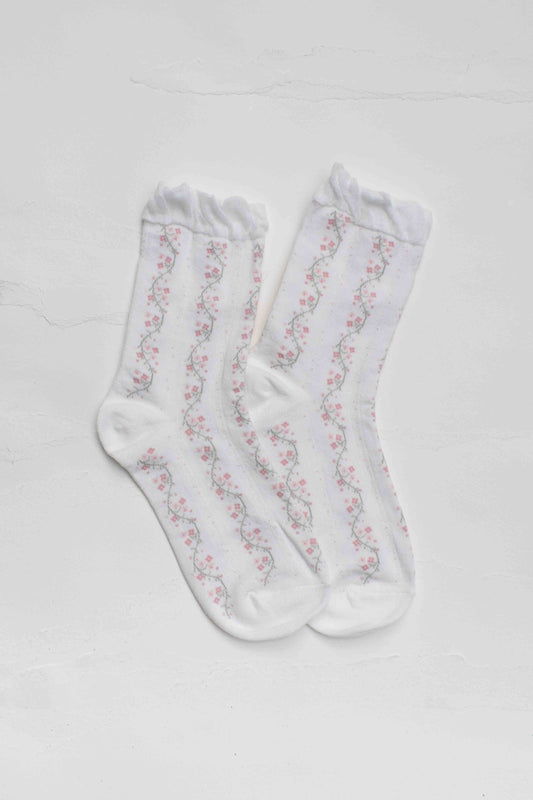 Vintage Floral Vine | White