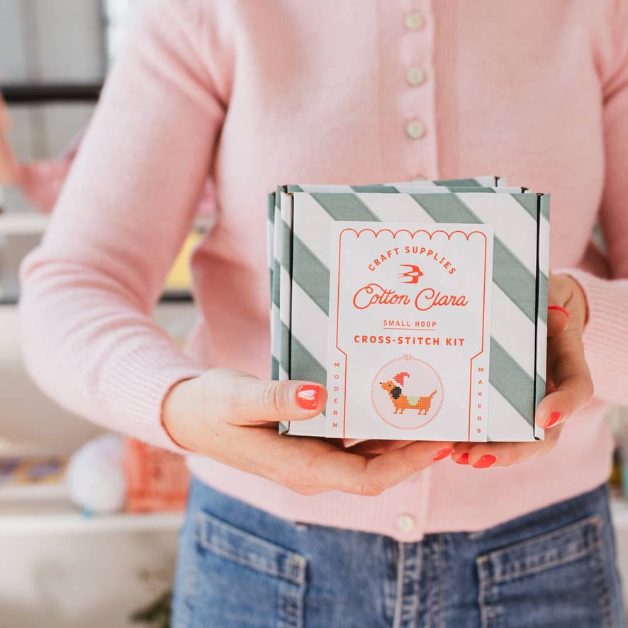 Cross Stitch Kit- Christmas Dachshund