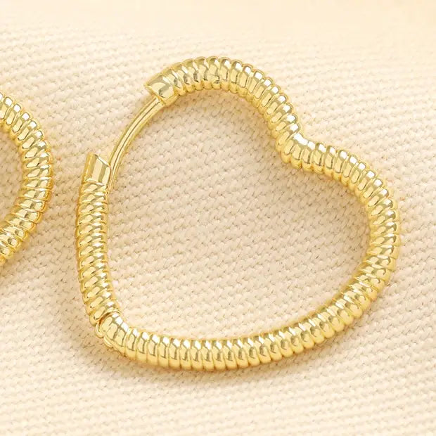 Earrings - Coil Heart Hoop