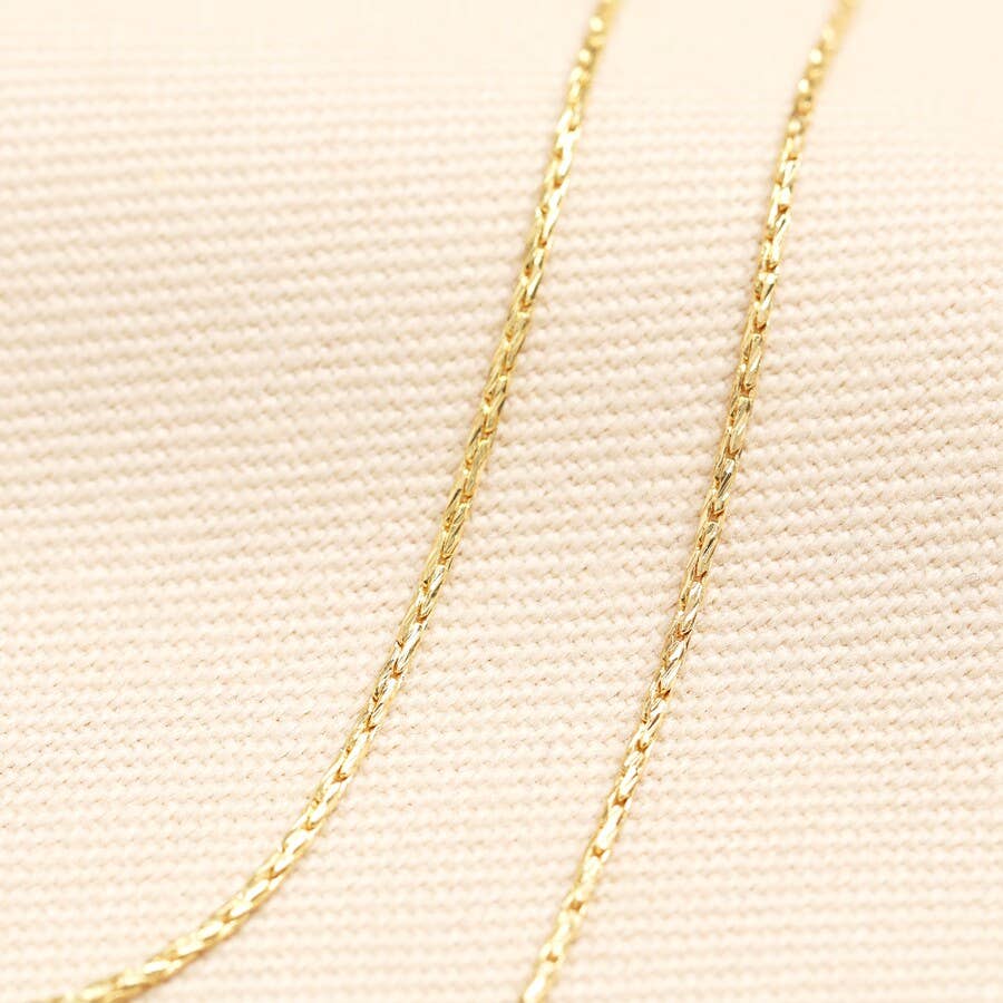Necklace - Gold Double Layer Sparkle Snakechain