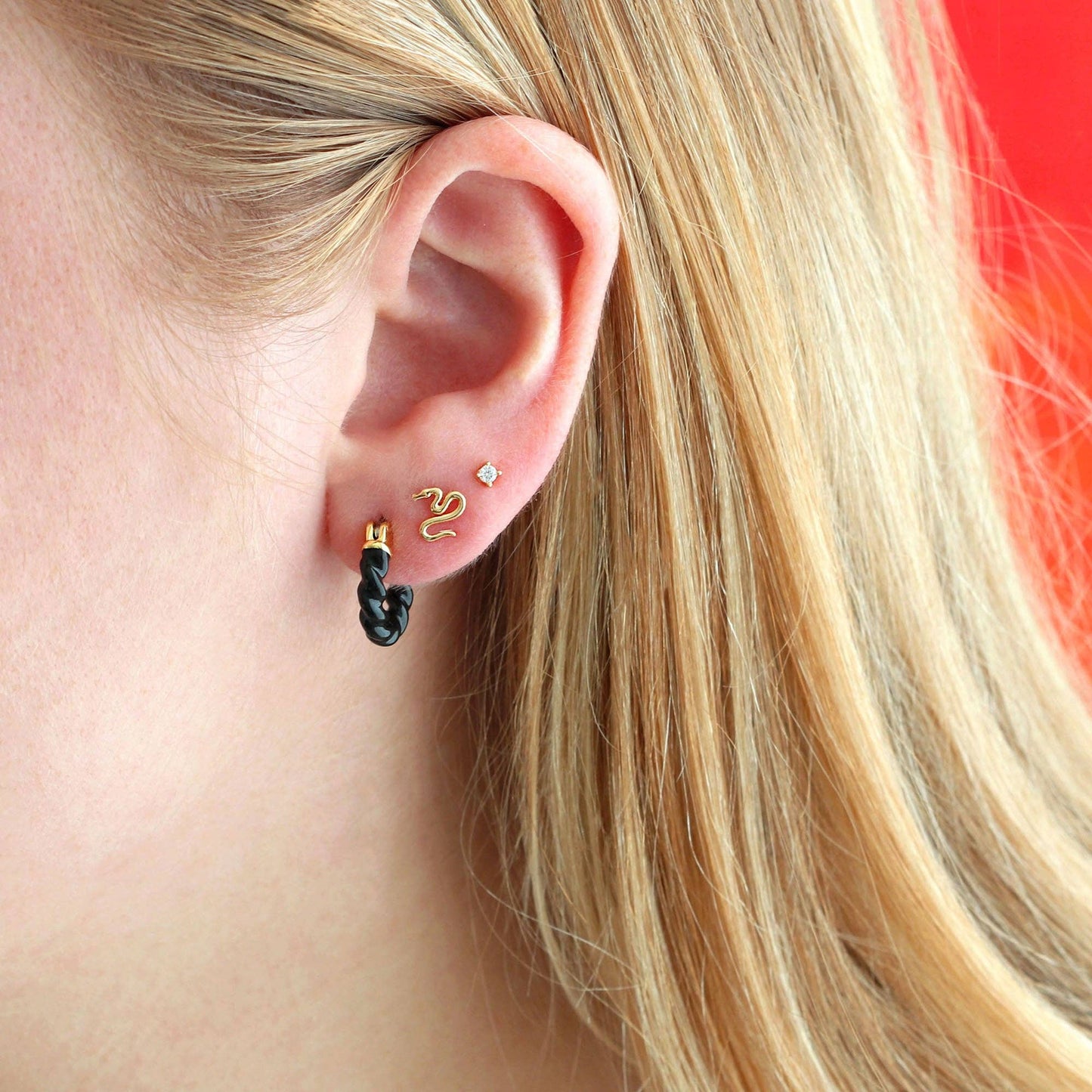 Earrings - Tiny Snake Stud
