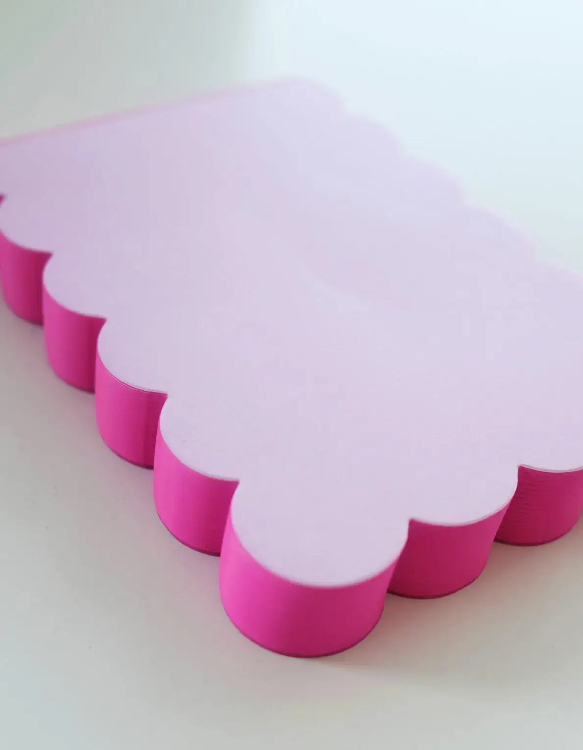 Notepad - Scalloped Shaped | Lilac + Hot Pink Edge