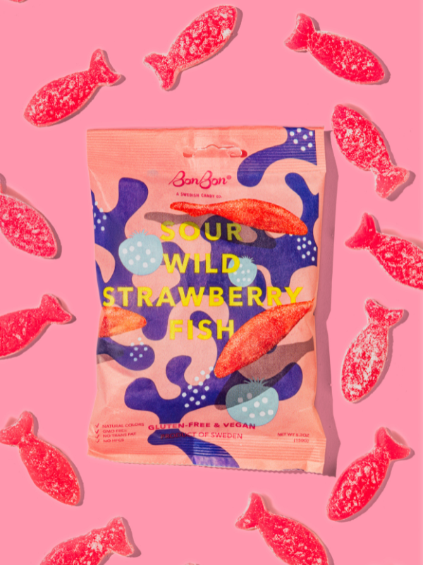 Swedish Candy - Sour Wild Strawberry Fish