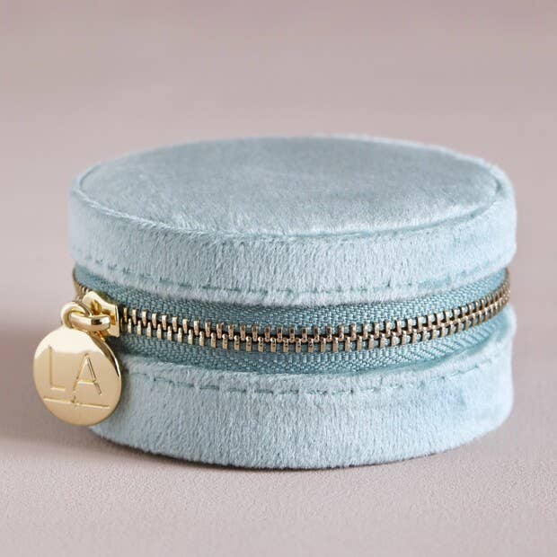 Jewellery Case - Mint Green Velvet