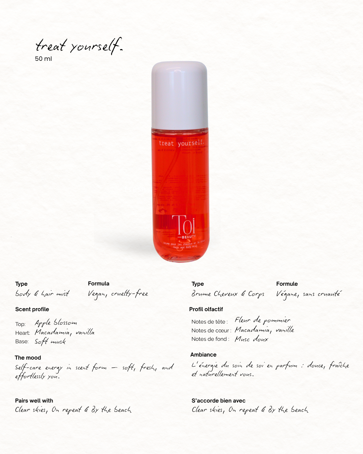 Hair and Body Spray Mist: By the Beach / 50ml