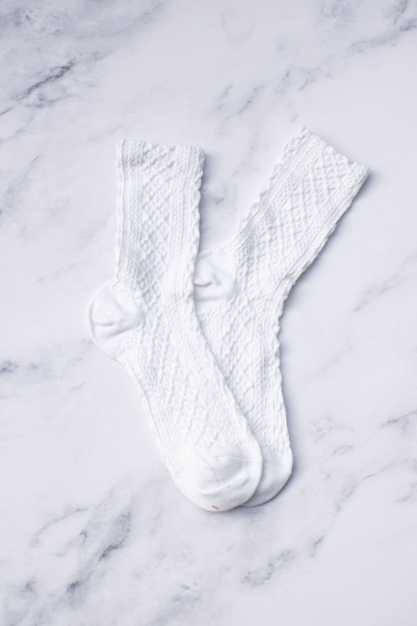Women's Honeycomb Casual Socks: Oatmeal