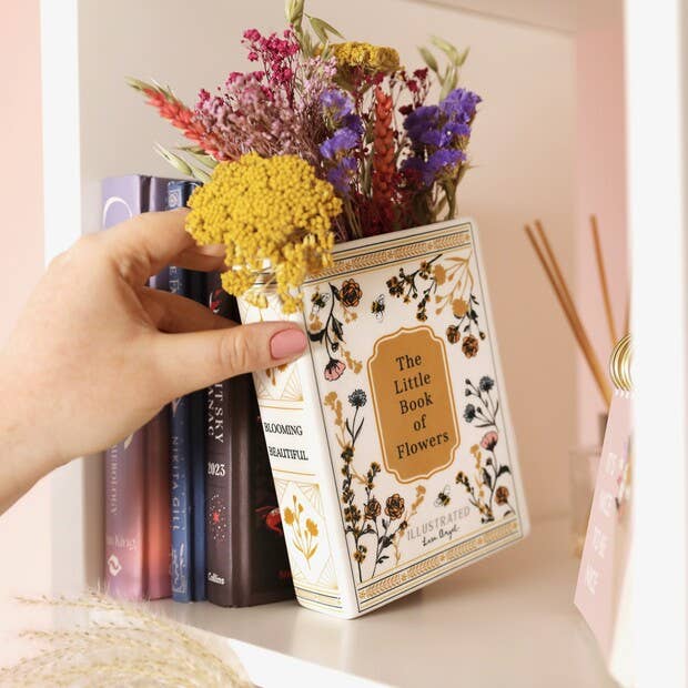 Book of Flowers Book Vase