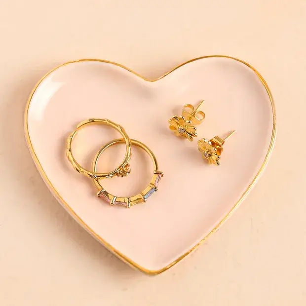 Trinket Dish - Small Pink Ceramic Heart