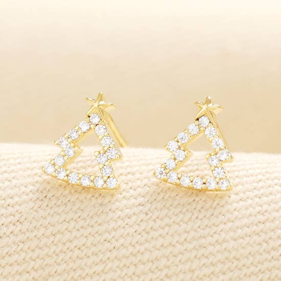 Earrings - Crystal Christmas Tree Stud