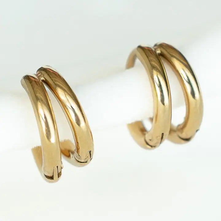 The Amara Double Hoops
