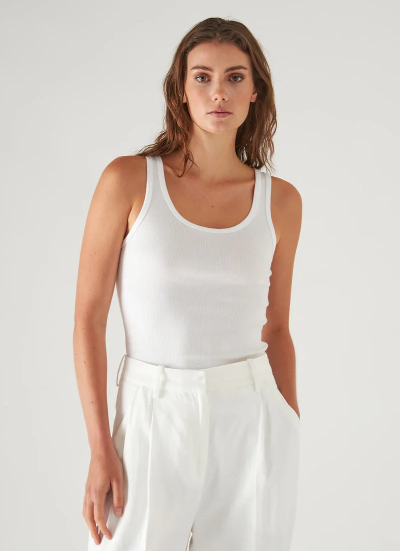Assaraf Scoop Neck Rib Tank