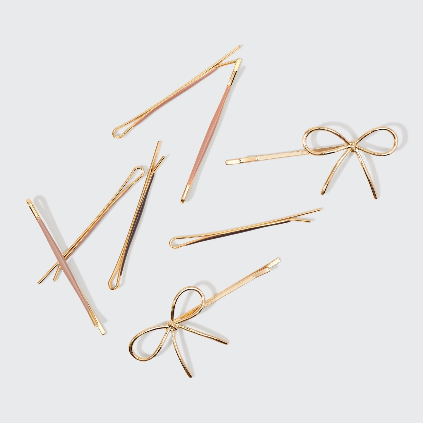 Cloud & Bow Bobby Pins  - 8pc Set